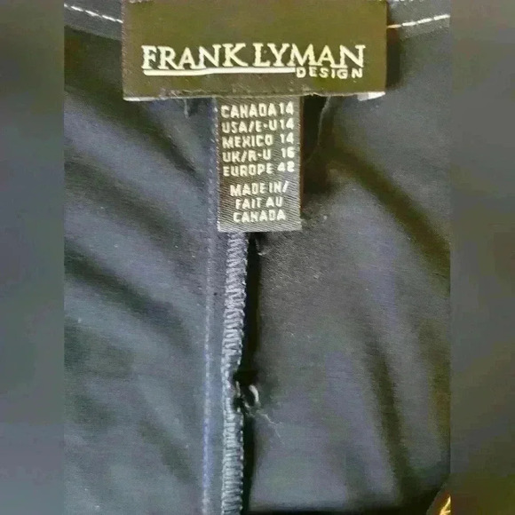 Frank Lyman Design | Black Dress with White Détails with Cardigan, Size  14 - Picture 8 of 8